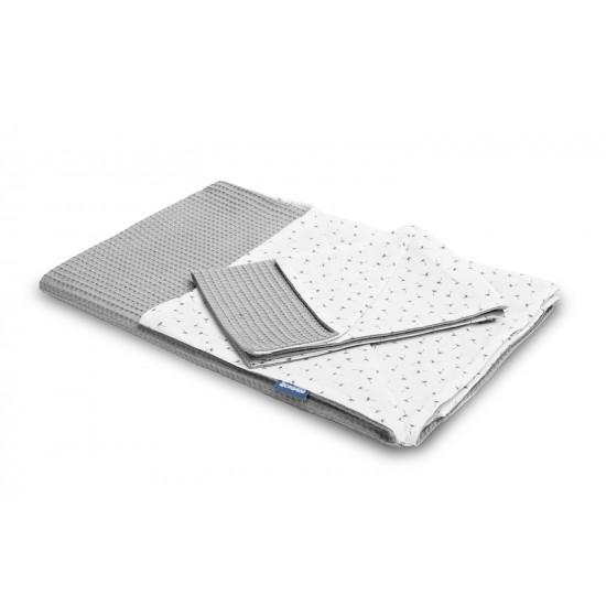 Set lenjerie de pat 100% bumbac cu 2 piese Sensillo Papadii Grafit