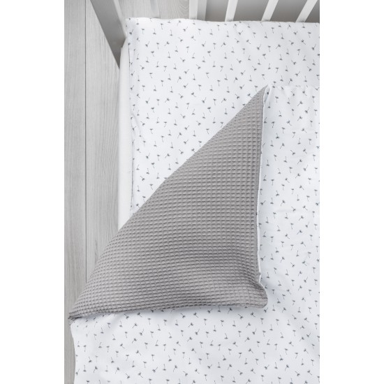 Set lenjerie de pat 100% bumbac cu 2 piese Sensillo Papadii Grafit