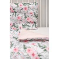 Set lenjerie de pat cu 2 piese Sensillo Trandafiri Roz