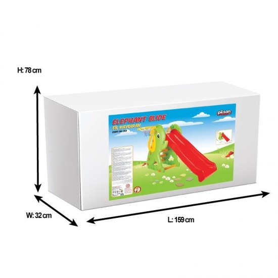 Tobogan cu cos de baschet Pilsan Elephant si minge cadou