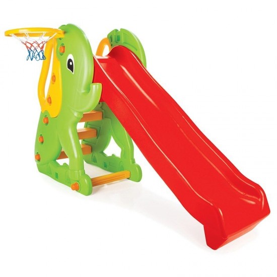 Tobogan cu cos de baschet Pilsan Elephant si minge cadou