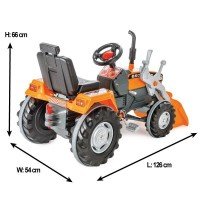 Tractor cu pedale si cupa Pilsan Super Portocaliu