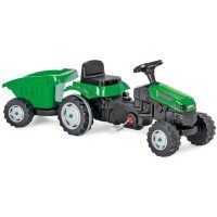 Tractor copii cu pedale si remorca Pilsan Active Verde
