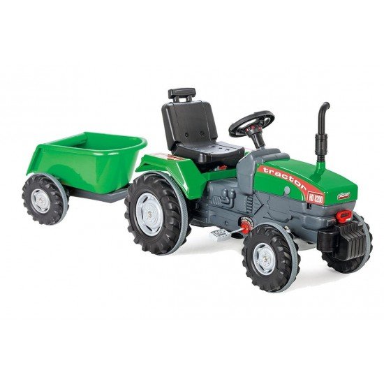 Tractor cu pedale si remorca Pilsan Super Verde