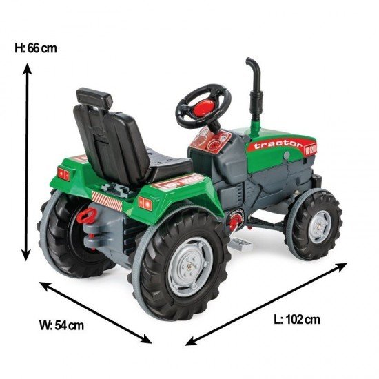 Tractor cu pedale si remorca Pilsan Super Verde