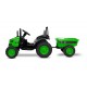 Tractor electric cu remorca si telecomanda Toyz Hector Verde 12V