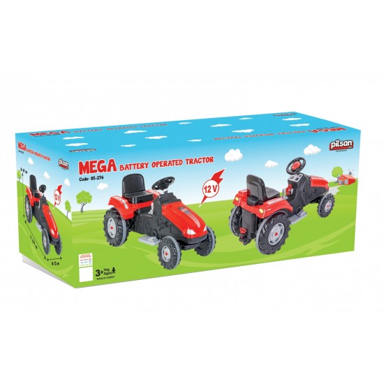 Tractor electric copii Pilsan Mega 12V Rosu