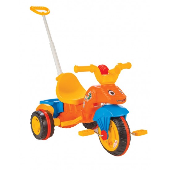 Tricicleta cu maner parental Pilsan Caterpillar Portocalie