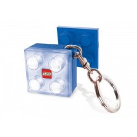 Breloc cu lanterna LEGO caramida 2x2 albastra (LGL-KE3W-B)
