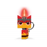 Breloc cu lanterna LEGO Movie 2 Angry Kitty (LGL-KE147)
