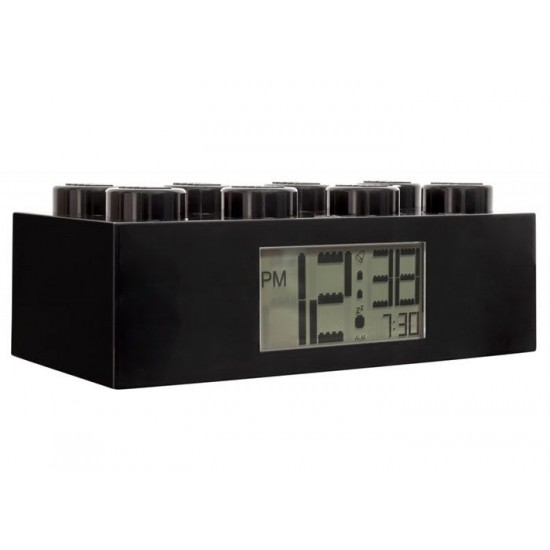 Ceas desteptator LEGO caramida neagra 7001033