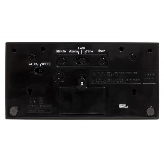 Ceas desteptator LEGO caramida neagra 7001033