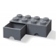 Cutie depozitare LEGO 2x4 cu sertare gri inchis 40061754