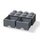 Cutie depozitare LEGO 2x4 cu sertare gri inchis 40061754