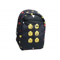 Ghiozdan extins LEGO Faces - Negru 10072-2007