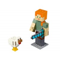 LEGO Minecraft - Minecraft Alex BigFig cu gaina 21149