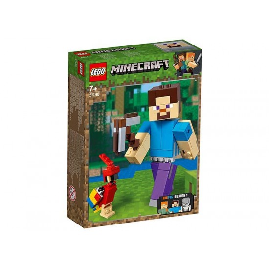 LEGO Minecraft - Minecraft Steve BigFig cu papagal 21148