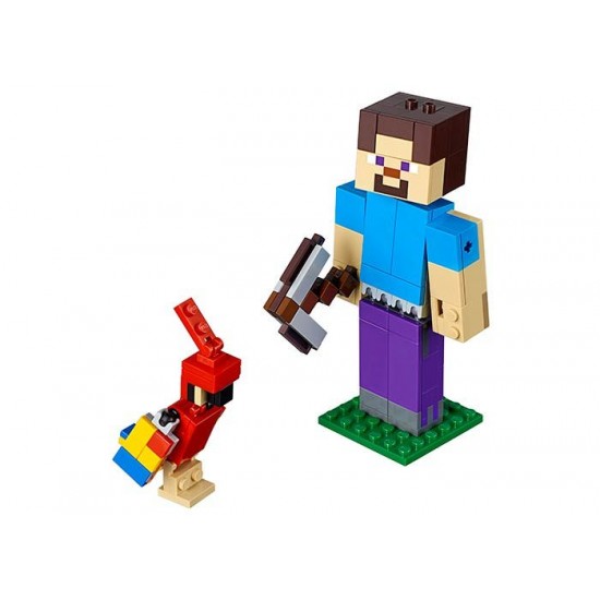 LEGO Minecraft - Minecraft Steve BigFig cu papagal 21148