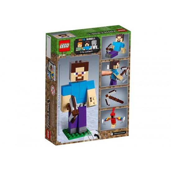 LEGO Minecraft - Minecraft Steve BigFig cu papagal 21148