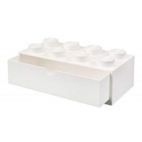Sertar de birou LEGO 2x4 alb