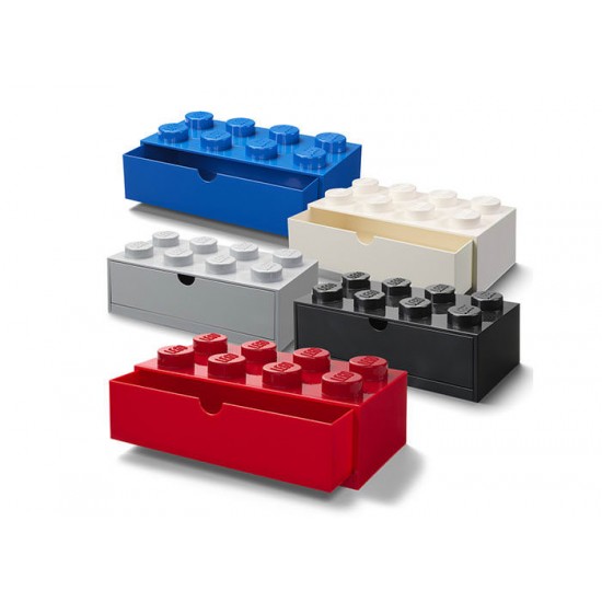 Sertar de birou LEGO 2x4 alb