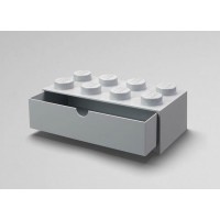 Sertar de birou LEGO 2x4 gri