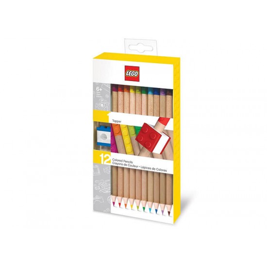 Set 12 creioane colorate LEGO 