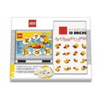 Set rechizite Lego - Agenda, pix cu gel si 10 caramizi 52283