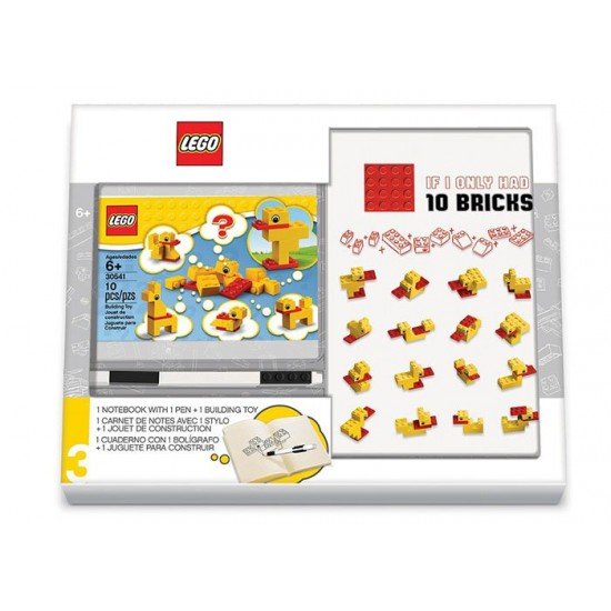 Set rechizite Lego - Agenda, pix cu gel si 10 caramizi 52283