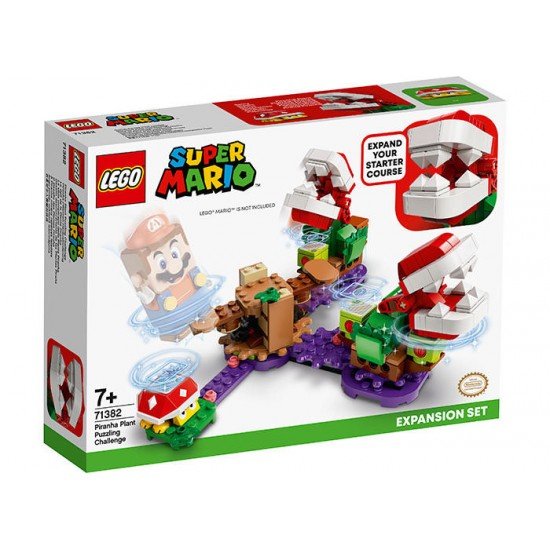 LEGO Super Mario - Set de extindere Provocare cu plante Piranha 71382