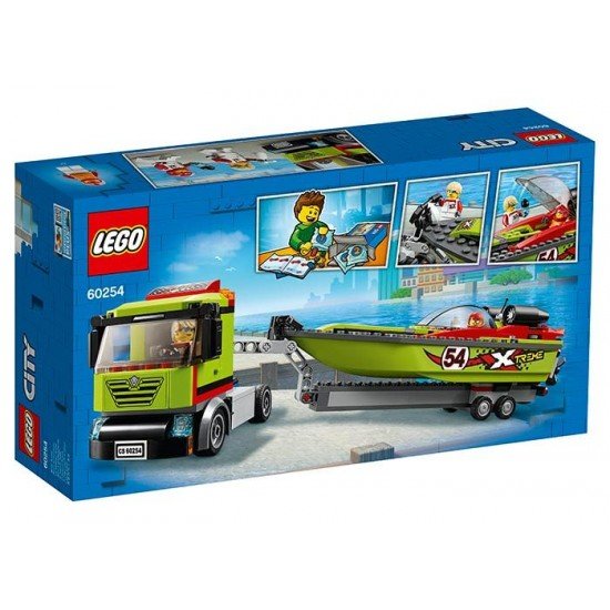 LEGO City - Transportor de barca de curse 60254