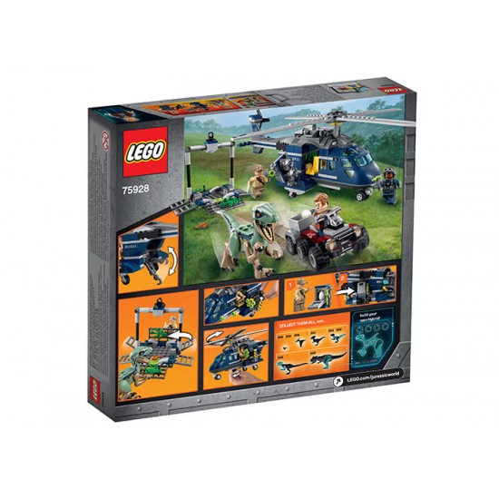 LEGO Jurassic World - Urmarirea elicopterului albastru 75928