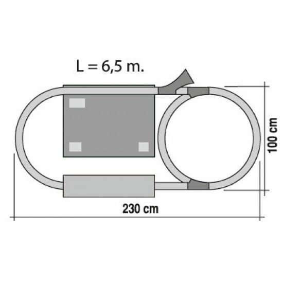 Trenulet electric High Speed RENFE cu statie, tunel si oras