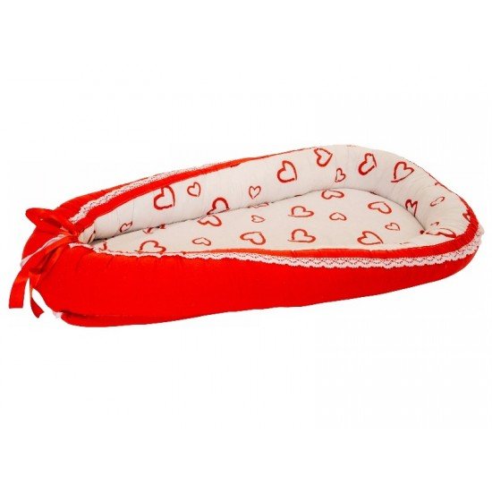 Baby Nest MyKids Hearts-Red White