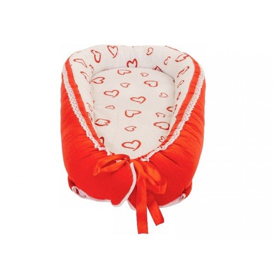 Baby Nest MyKids Hearts-Red White