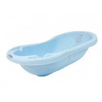 Cadita de baie bebe cu termometru MyKids Zebra 100 cm Albastru