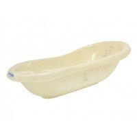 Cadita de baie bebe cu termometru MyKids Zebra 100 cm Bej