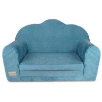 Canapea extensibila pentru copii catifea Klups Albastru Marin V111