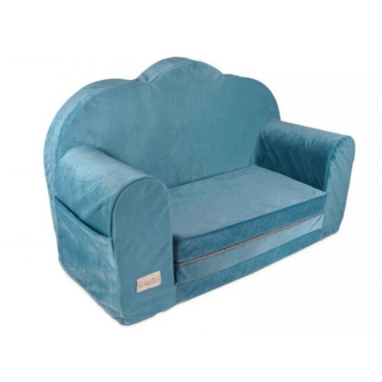 Canapea extensibila pentru copii catifea Klups Albastru Marin V111