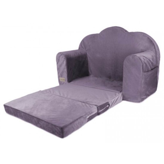 Canapea extensibila pentru copii catifea Klups Mov V112