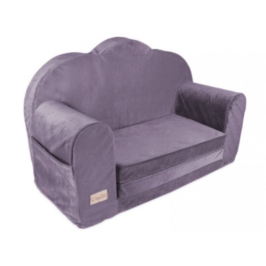 Canapea extensibila pentru copii catifea Klups Mov V112