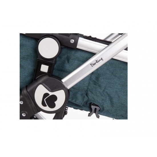 Carucior 2 in 1 transformabil Darling Green Silver