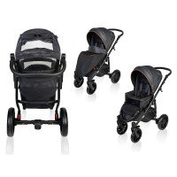 Carucior copii 3 in 1 MyKids Basic Soft Antracite Gel