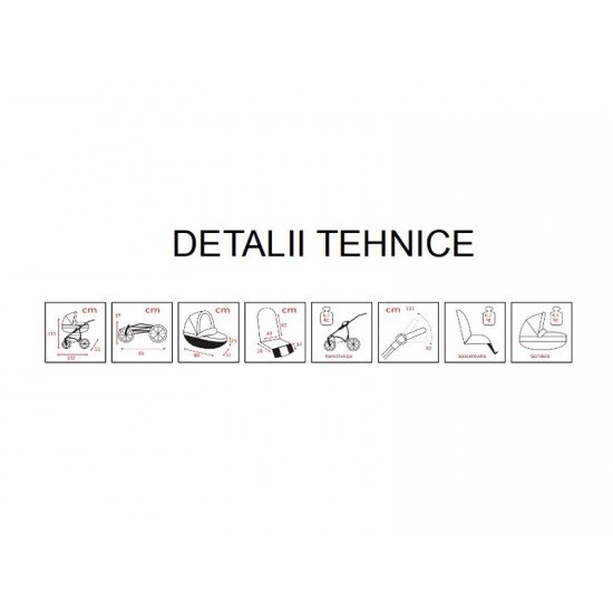 Carucior copii 3  in 1 MyKids Basic Soft Deep Blue Gel