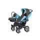 Carucior pentru gemeni MyKids Twinni Blue 3 In 1