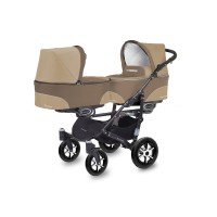 Carucior pentru gemeni MyKids Twinni Cappuccino 3 In 1