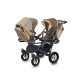 Carucior pentru gemeni MyKids Twinni Cappuccino 3 In 1