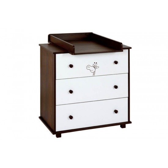 Comoda copii de infasat Klups Safari Giraffe Wenge