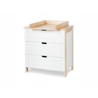 Comoda De Infasat Copii Klups Iwo Alb-Natur