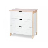 Comoda De Infasat Copii Klups Iwo Alb-Natur